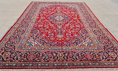 Authentic Hand Knotted Vintage Tribal Qashoun Wool Area Rug 11 X 7 Ft (SU 450) • $20.50