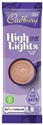 Cadbury Highlights Instant Drinking Chocolate Sachet 11g (Pack Of 30) A03334 • £17.71