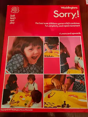 Sorry Vintage Look Learn And Play Game By Waddington’s Complete VGC Free UK P&P • £16