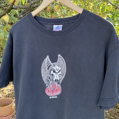 Vintage Birdhouse Skateboards Tony Hawk T-Shirt Navy Men's Size Large Rare HTF • $226