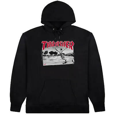 Thrasher Men's Jake Dish Black Long Sleeve Pullover Hoodie Clothing Apparel S • $135.48