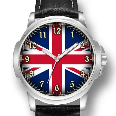 Union Jack Uk British Flag Mens Gents Wrist Watch Watches Birthday Best Gift • £29.95