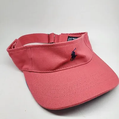 Vintage Polo Ralph Lauren Hat Visor Womens Strapback Pink Pony Golf Made In USA • $35.05
