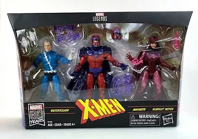 Magneto Quicksilver & Scarlet Witch Marvel Legends 3 Pack Set New NIB X-Men • $119.98