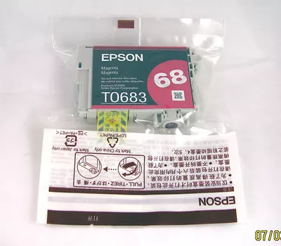 Epson T0683 T068320 68 Magenta Ink Cartridge High Capacity Of T0693 T069320 69 • $9.86