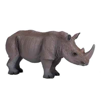 Mojo WHITE RHINOCEROS Wild Zoo Animals Play Model Figure Toys Plastic Jungle • £10.50