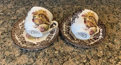 £7.99 • Buy Royal Worcester Palissy Game Series 2 Cups & Saucers Pheasants & Woodcocks Lot 1