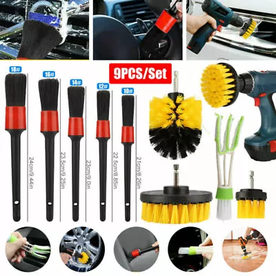 Car Detailing Brush Wash Auto Truck Detailing Cleaning Engine For Wheel Clean • $11.95