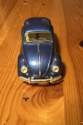 New 5  1967 Volkswagen  Beetle Diecast Model Toy Car 1:32 Blue Kinsmart • $2.99
