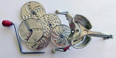 Vintage MOULI Salad Maker   5 Discs  Handle   Made In France • $21.99