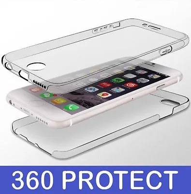 360 Front And Back Slim TPU Clear Full Protection Gel Cover Case For IPhone 5 5S • £2.79