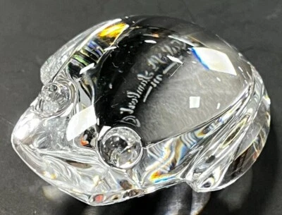$30 • Buy Val St. Lambert Crystal Frog Paperweight - Signed