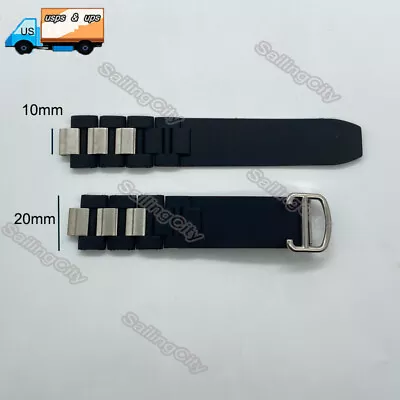 20mm Rubber Watch Band&Clasp For Cartier MUST 21 Chronoscaph 2824 2424 Autoscaph • $18.02