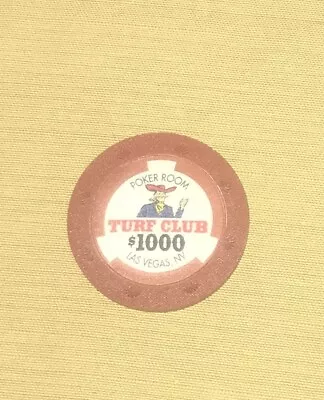 Vintage Turf Club Poker Room RARE $1000 Poker Chip Las Vegas NV • $50