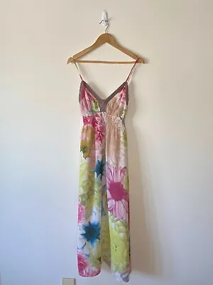 Jeanswest Floral Beaded Maxi Dress Size 10 • $14.95