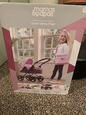 Mamas & Papas Junior Ultima Foldable Doll Pram Stroller Buggy And Changing Bag • £28