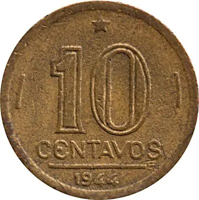 Brazil | 10 Centavos Coin | KM555a | 1943 - 1947 • $4.20