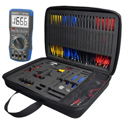 Automotive Multimeter Test Lead Kit Wire-Piercing Clip Test Probe Wire Break Set • $145.79