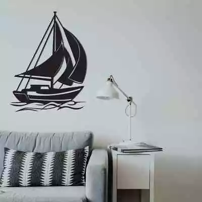 Wall Art Home Decor Metal Acrylic 3D Silhouette Poster USA Boat Wall Ship • £85.48