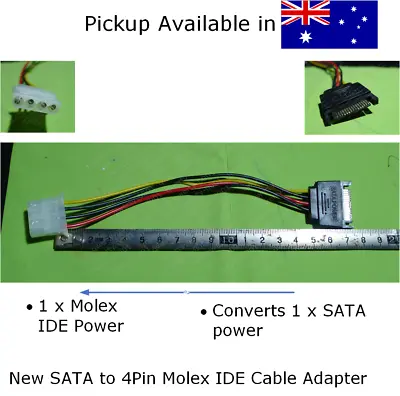 $1.71 • Buy SATA Male To Molex IDE 4 Pin Female Hard Drive Power Adapter Cable
