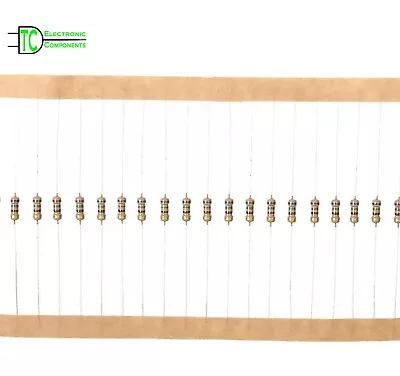 1/8W Carbon Film Resistors 5% 1 Ohm To 1M Ohm Packs Of 25 • £1.89