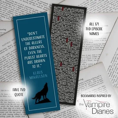 The Vampire Diaries Bookmark Klaus Mikaelson | TVD Merch | Gifts For Book Lovers • £2.50