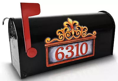 Mailbox Magnet (Partial Cover) Fleur De Lis Customized Address Numbers  • $9.95