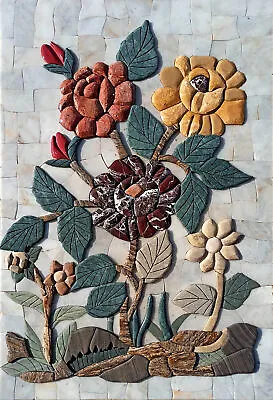 EM002 15.75 ×23.62  Flowers Chunky Embossed Mosaic Art • $519
