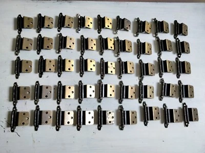 $29.47 • Buy Lot Of 45 Vintage Metal Cabinet Door Hinges From 1970s Kitchen
