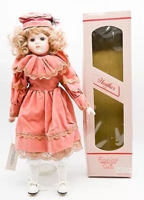 America's Porcelain Doll By Heritage Mint 16  Hand Painted Heather D-22 1988 • $10