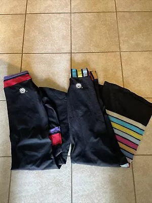 Margarita Supplex Lot 2 Yoga Pants Embroidered Low Rise V Front Flare Leg Size 3 • $60