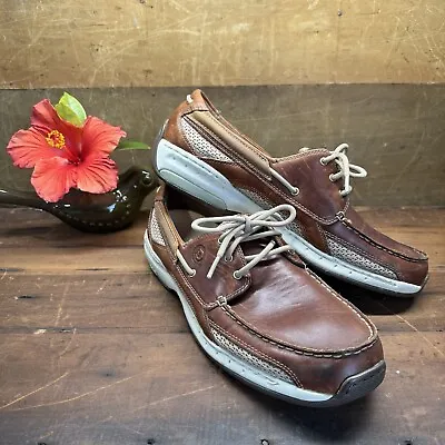 Dunham Captain Boat Men's Size 11 Casual Boat Leather Shoes Brown MCN410BR • $19.97