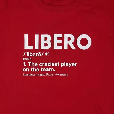 Volleyball T Shirt Crazy Libero Awesome Player Women's Size Small Red • $9.99