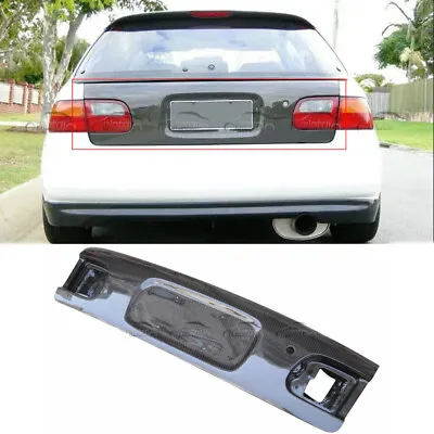  For 1992-1995 Honda Eg Civic Hatchback Carbon Fiber Rear Trunk Boot Lid Cover  • $578.55