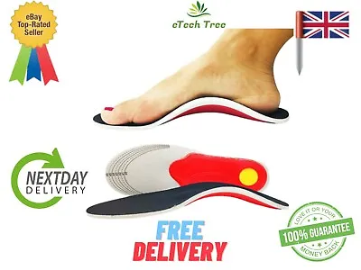 £5.59 • Buy Orthotic Insoles For Arch Support Plantar Fasciitis Flat Feet Back & Heel Pain