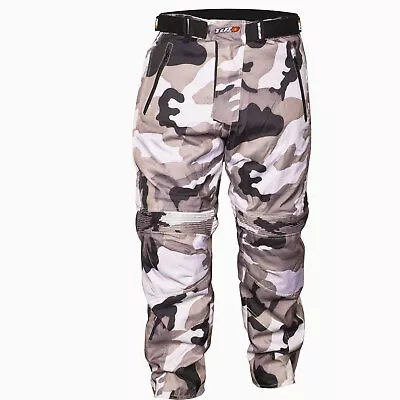 £39.99 • Buy Tuzo Camo Motorcycle Textile Waterproof Thermal Trousers Pants Short Leg Small