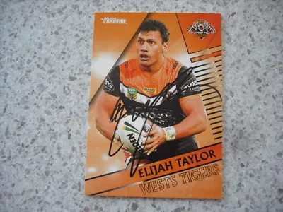 $9.99 • Buy Nrl Rugby League Card Personally Signed With Coa Tigers 2018 Elijah Taylor