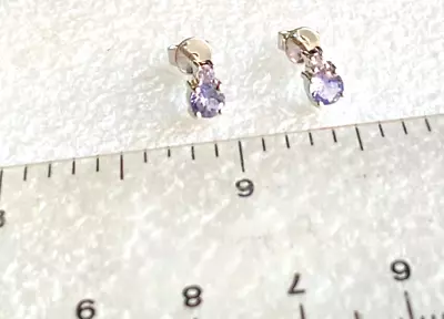 14 Ct  White Gold  Tanzanite Earrings  • £39.99