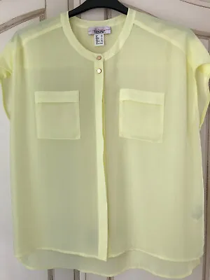 LINEA TESINI Yellow Short Sleeved Blouse Size 12 • £4.99