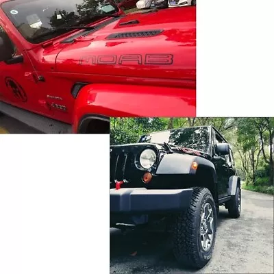 2pcs Front Head Hood Letter Sticker Graphics For Jeep Wrangler Moab • $90