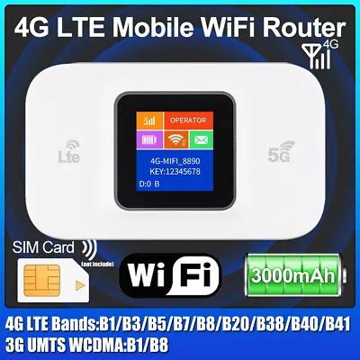 Portable Unlocked LTE 4G Wireless WiFi Router Mobile Broadband MIFI Hotspot TOP! • $33.99