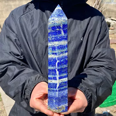 2.62LB Natural Lapis Lazuli Crystal Obelisk Quartz Crystal Energy Column • $0.99