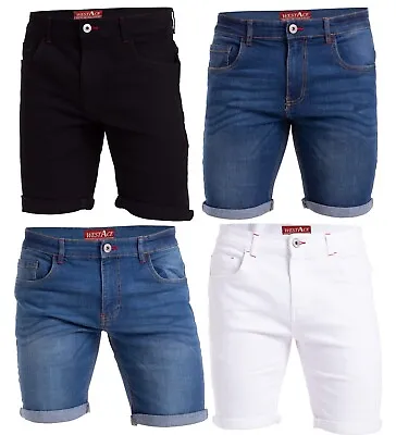Mens Denim Casual Slim Fit Summer Stretch Jeans Half Pants • $13.57