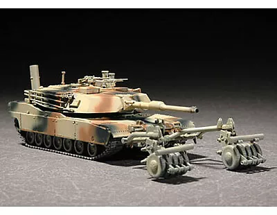 Trumpeter M1A1 Abrams Tank With Mine Roller - Plastic Model Military Vehicle • $20.69