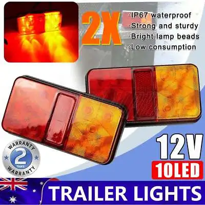 LED Trailer Tail Lights Truck Caravan Ute Boat Light Screw Waterproof IP67 ADR • $11.75