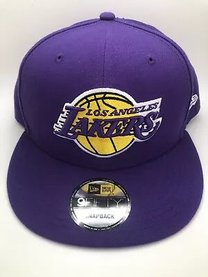 New Era Los Angeles LA Lakers NBA Purple 9FIFTY Snapback Hat Ball Cap NEW • $31.99