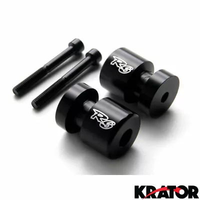 Yamaha YZF R6 R6S Black Swingarm Spools 1998-2004 2005 2006 2007 2008 2009-2013 • $14.99