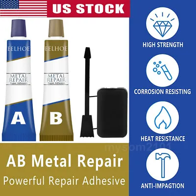 EELHOE Industrial Heat Resistance Cold Weld Metal Repair Paste A&B Adhesive 100g • $10.28