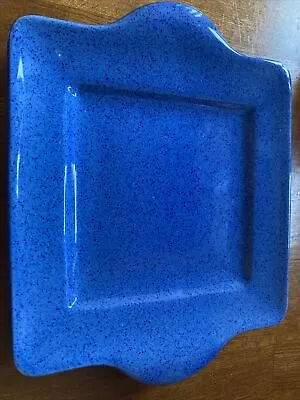 William Moorcroft Rare Powder Blue Large Square Plate - Circa 1920's • £40