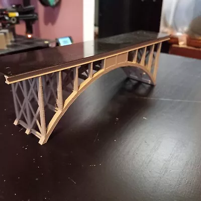 TWO LANE N Scale Railroad Or Vehicle Truss Arch Bridge 3D Printed Scale • $20.99